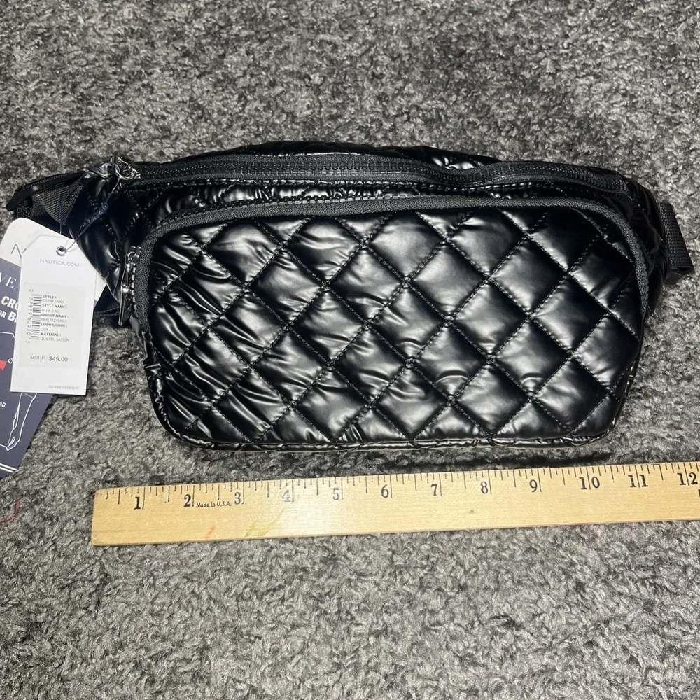 Nautica Bum Bag Quilted Black Crossbody Or A Belt Bag New‎